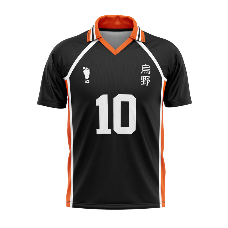 Camiseta negra de Haikyuu Karasuno