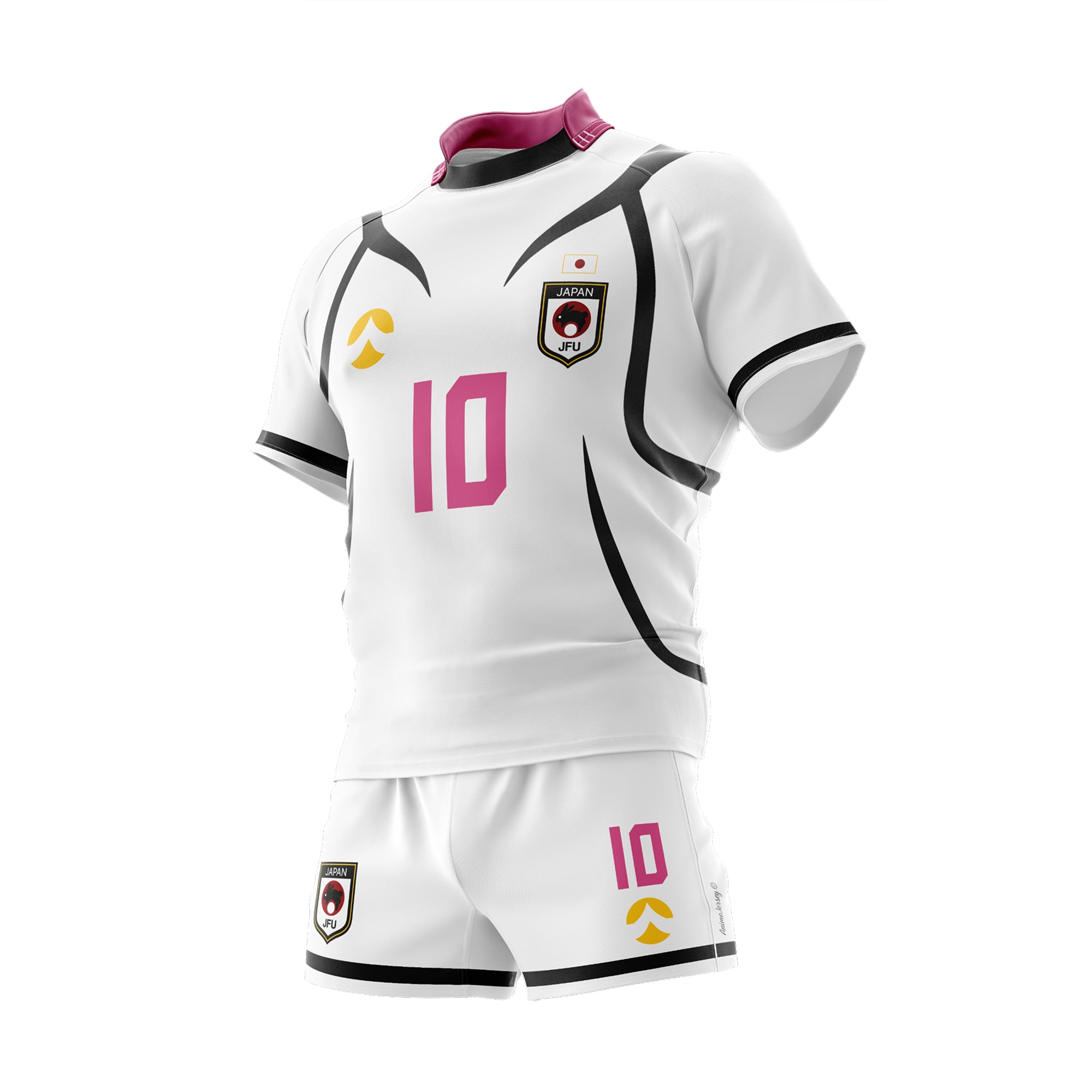 Blue Lock Japan U20 soccer jersey featuring Sae Itoshi and Ryusei Shidou anime football kit